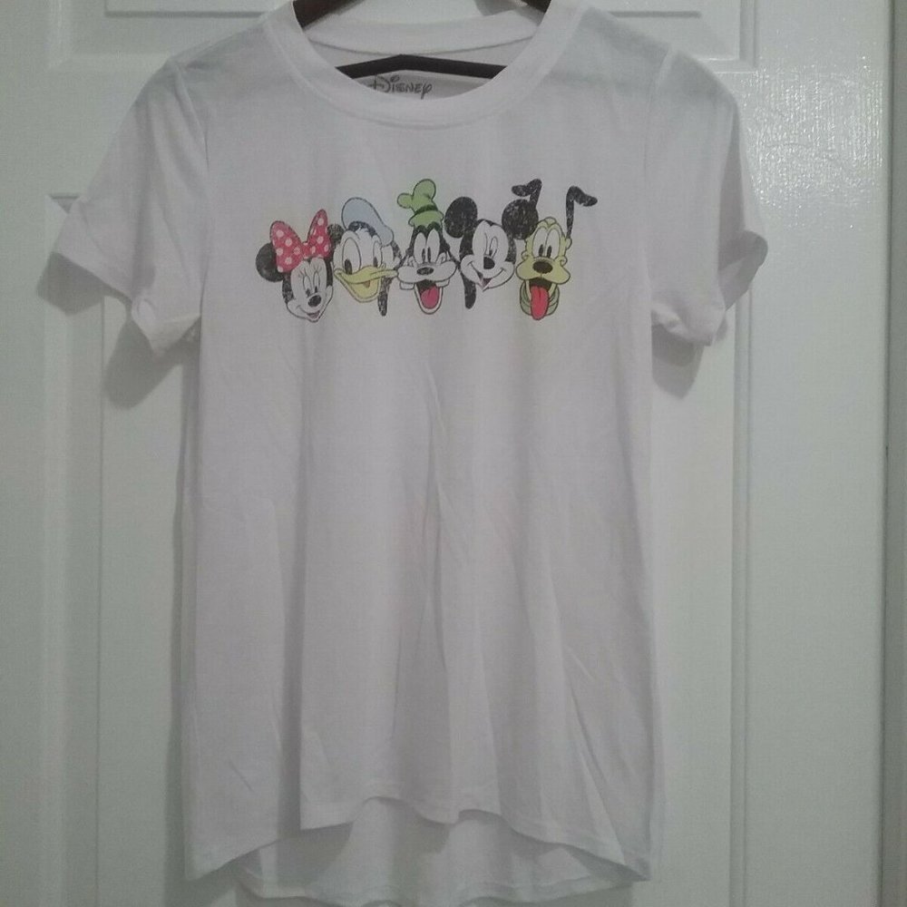 Disney  Sz  M T Shirts  White Minnie Mickey Donal Woman's